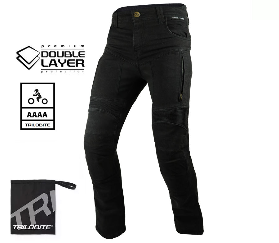 Trilobite - Parado Doublelayer AAAA Slim Fit Men Jeans Black Level 2